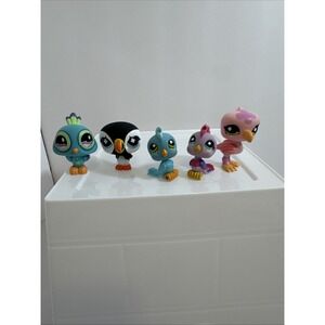 Littlest Pet Shop Bird Lot Cockatoos Puffin Peacock Flamingo Authentic Genuine
